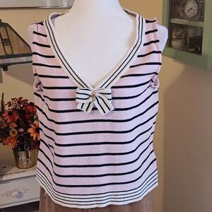 Vintage St. John Striped Top. Soft Girl. Coastal Grandma.  Stripes.